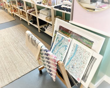 Inky Acorn Designs' maps in the Solo Craft Fair Leadenhall Market Shop