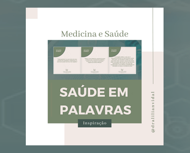 Uma imagem de capa do tópico intitulado saúde em palavras