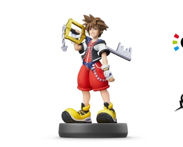 Unboxing y escaneo de amiibo Sora en Nintendo Switch; registro NFC, entrenamiento FP y uso en Super 