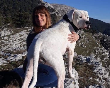 Roberta Jubram living the Dream with her dogs