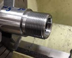 a threaded rifle barrel