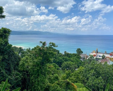 jamaica overlooking ocean