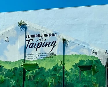 Taiping Historical Town mural on wall sejarah bandar taiping