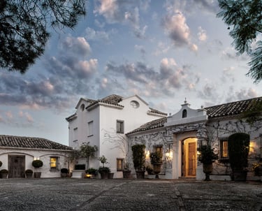 A charming ivy-covered patio at Finca Santa Katerina