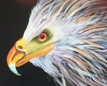 Bald Eagle painted in Acrylic