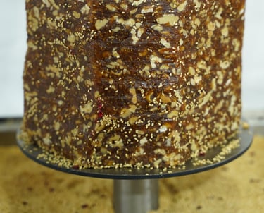 a cake with a cake on top of it