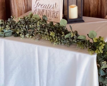 altar table barn wedding Knox county Illinois