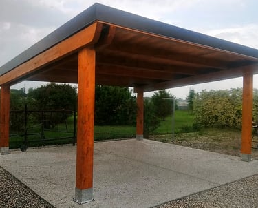 struttura legno per parcheggio auto