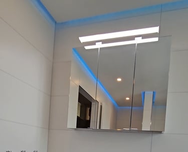 Freinsheim barrierefreies duschen bad sanierung LED elektrik wohnung waschbecken licht spotlight