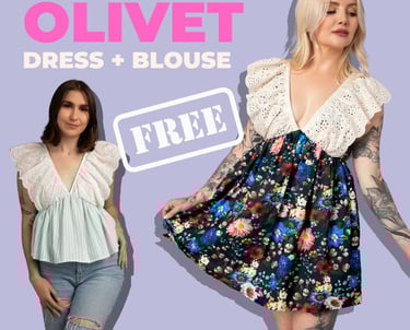 Olivet dress + blouse sewing pattern 