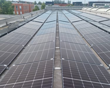 flachdach solarmodule montage ost-west glas-folie