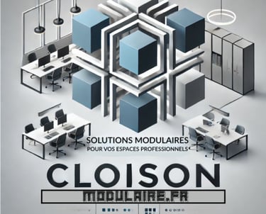 Cloison modulaire pour espaces professionnels