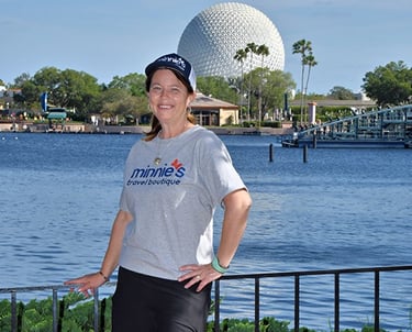 Heather Alto pictured inside EPCOT® at Walt Disney World®.