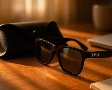 Aurora optics de Prife en mesa de madera
