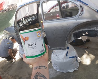 Лимарски работи и подготовка за фарбање на VW Beetle олдтајмер – Tuning Garage Up Македонија"