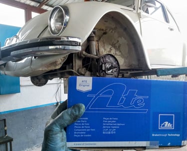 Поправка и реставрација на подвозје и кочници VW Buba олдтајмер – Tuning Garage Up Скопје
