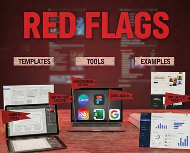 Red flags in pitch deck templates, tools, and examples