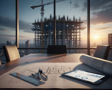 Team meeting providing owner’s representative services for a construction project.