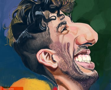 a man with a beard and a beard