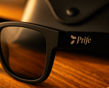 Aurora optics de Prife en mesa de madera
