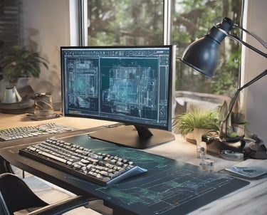 black flat screen computer monitor
