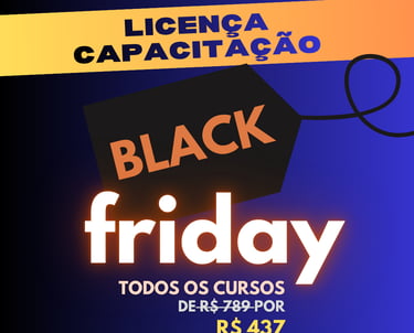 banner de promoção da black friday de licença capacitação para policiais e bombeiros