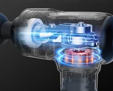 Percussion massager for deep muscle relief and recovery