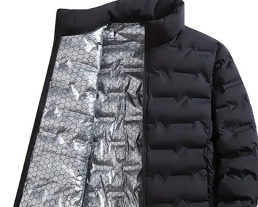 a black and silver jacket with a silver jacket