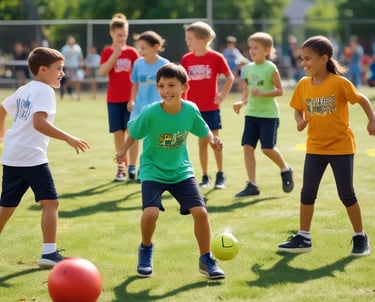 Young athletes engaged in a dynamic outdoor training session under coach supervision.