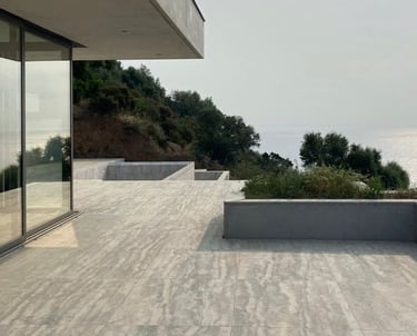 Trawertyn na taras, szary kamień naturalny