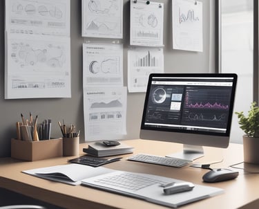 A sleek black and gold dashboard with a luxury car steering wheel in focus.