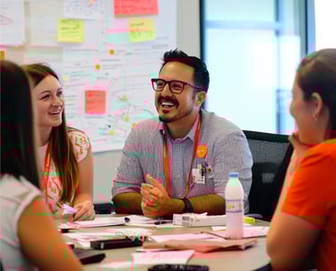 Equipo de personas acordando la estructura de recursos humanos