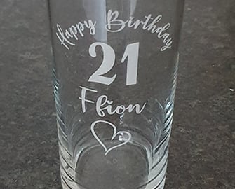 Laser Engraved Glass Tumbler