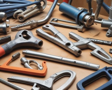 a bunch of tools and tools on a table
