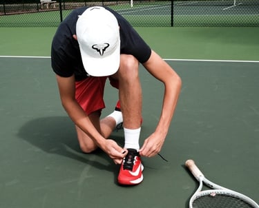 Grégoire Denis en tournoi de tennis national