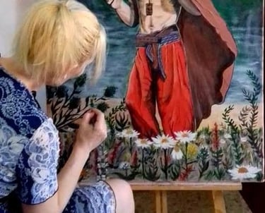 dada daliborka kis juzbasa Cosack acril en lienzo