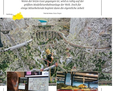 Ein Bild vom Titelbild des ADAC Motorwelt-Artikels "Nachts im Miniaturwunderland"