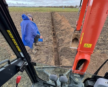 drenazo kasimas, drenazo irengimas, drenazas, transeja