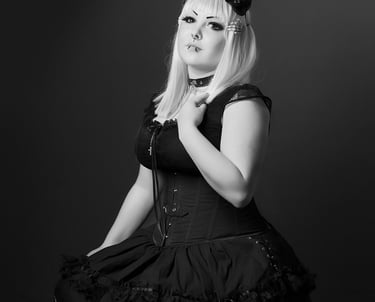 horror dolls gothic lolita dress photoshoot