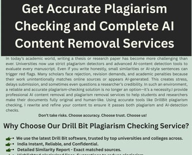 Check plagiarism and AI Content, Ai contnet removeing services 