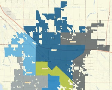 Map of Nampa, Idaho showing the city council district where Kody Daffer is running for office