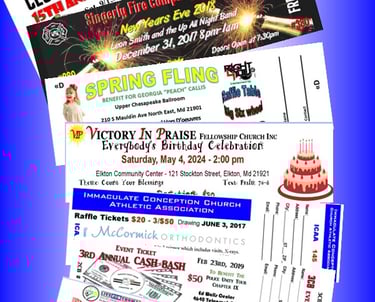 tickets custom number perferated