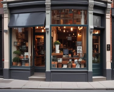 Storefront window cleaning