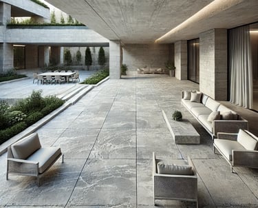 Trawertyn na taras, kamień naturalny szary