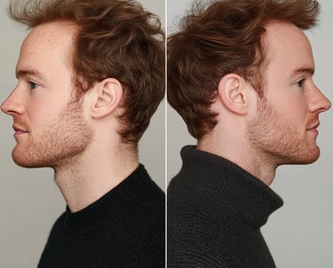 before and after prp treatment results of patchy mans hair