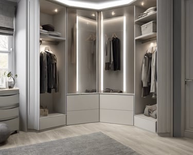 a closet full of clothes