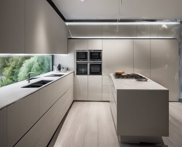 black backpack on white chair beside cabinet