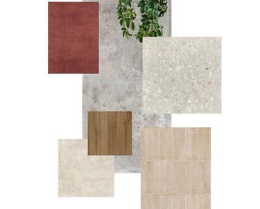 Moodboard de combinación de materiales