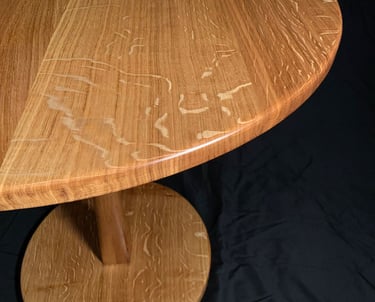 Oak Breakfast Table side view