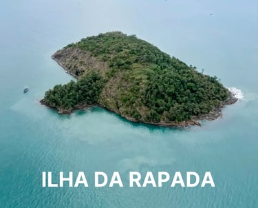 Imagem da ilha da rapada, uma ilha em Paraty
